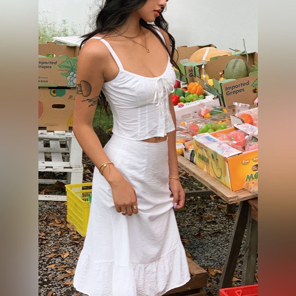 Cowgirl Aesthetics Corset Two Piece Skirt Set